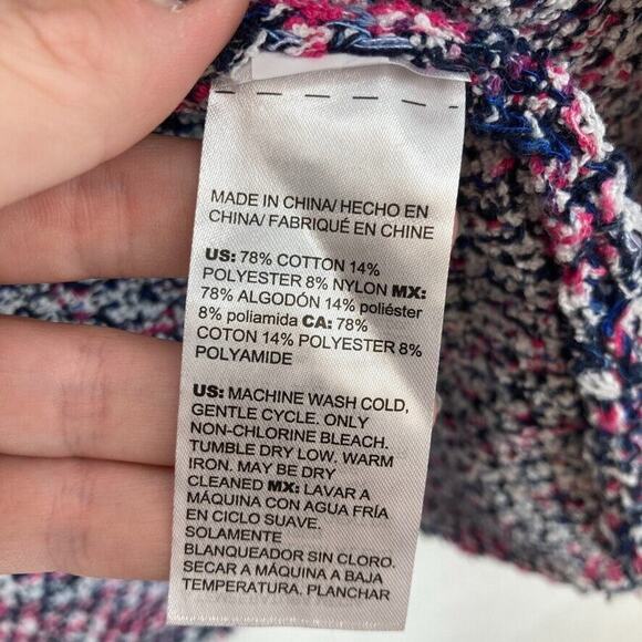 Chico's Cardigan Sweater Structured Notch Collar Women's 4 Raspberry Knit‎ Heavy - Picture 6 of 14